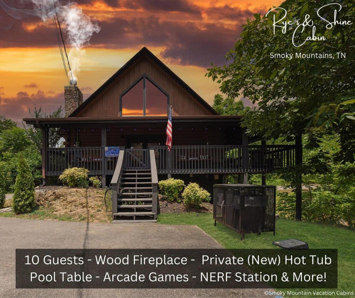 Ryes And Shine Bootlegger'S Cabin! Hot Tub* Pool* Arcade* Billiards *Ev * Pet Friendly Sevierville Bagian luar foto